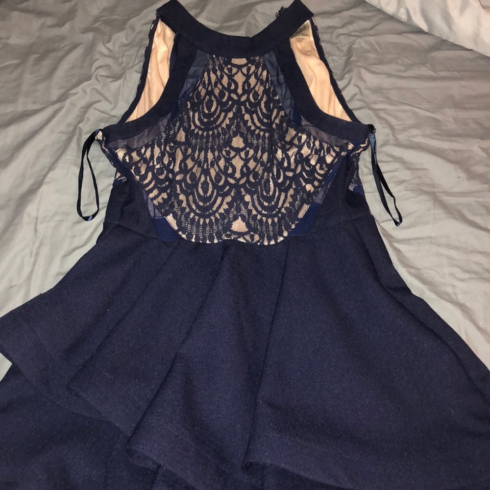 Dark blue/lace dress!!
